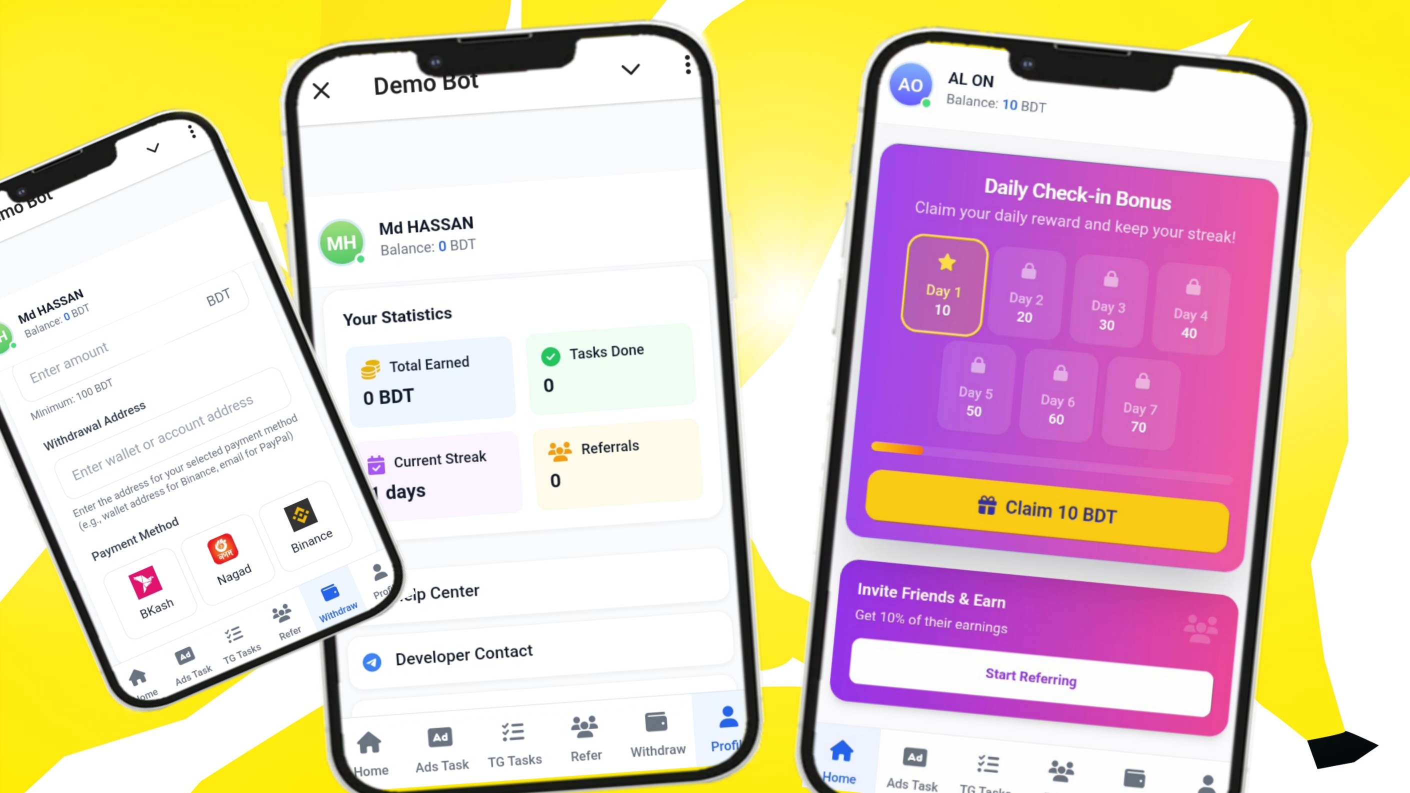 Monetag, Gigapub User Task Mini App