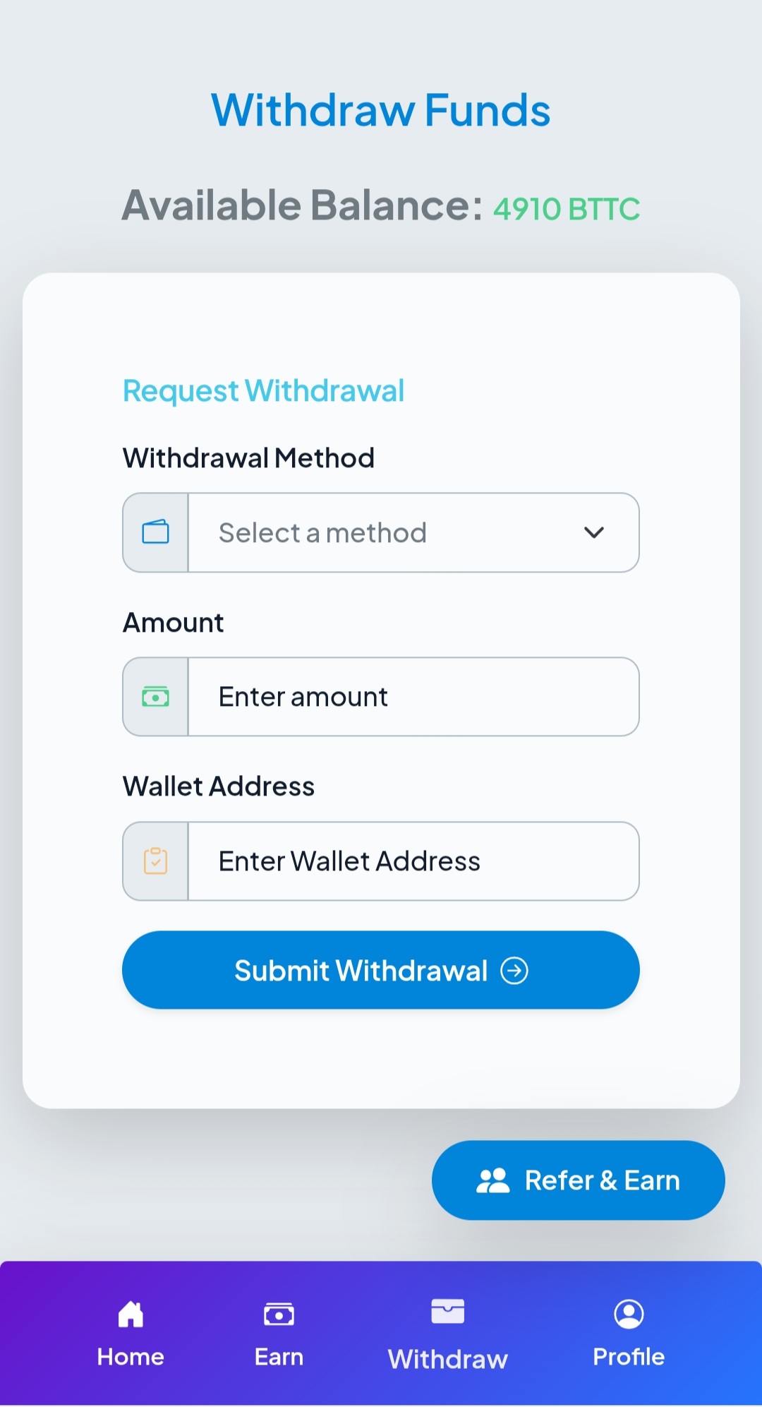 গিগাপাব বট ইউজার প্যানেল স্ক্রিনশট ৪