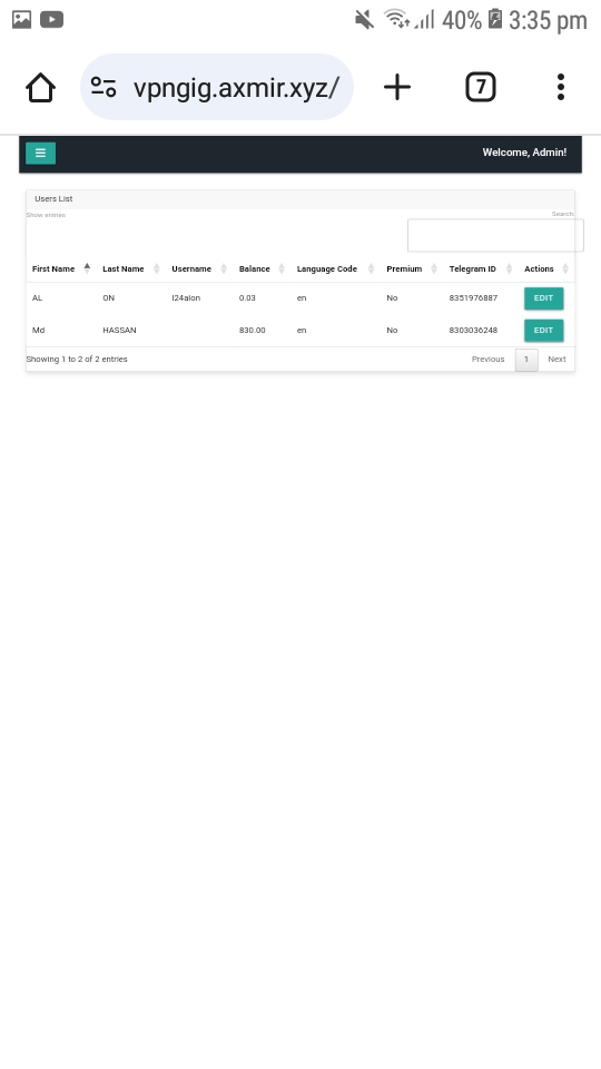 এডমিন প্যানেল স্ক্রিনশট ৪