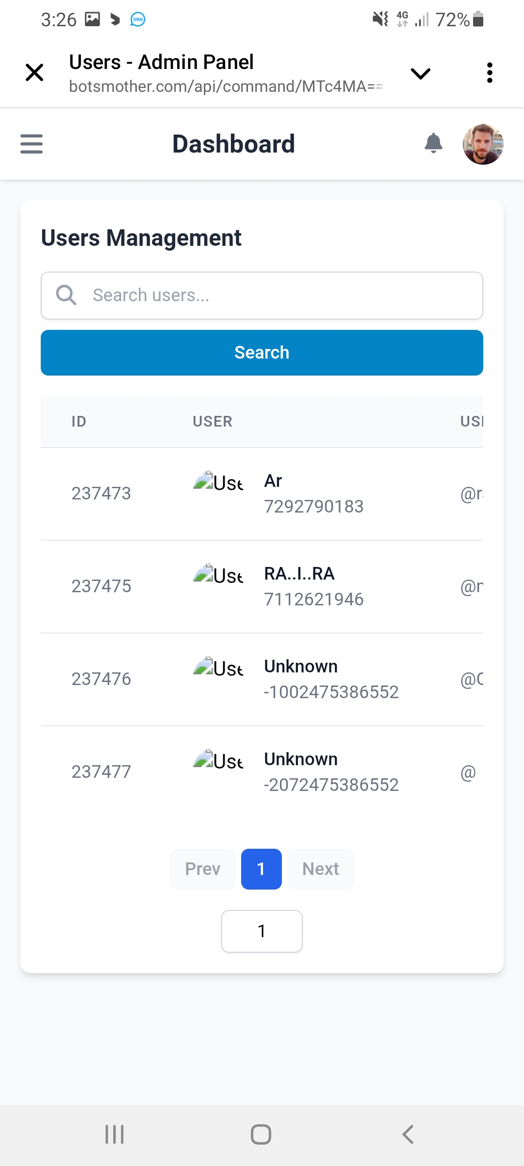 Monetag এডমিন প্যানেল স্ক্রিনশট ৩