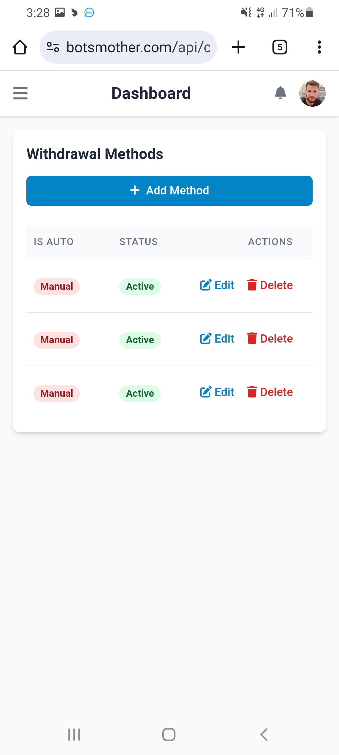 Monetag এডমিন প্যানেল স্ক্রিনশট ৭